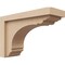 Ekena Millwork 4"W x 12"D x 8"H Classic Warren Rough Cedar Woodgrain TimberThane Corbel, Primed Tan CORUR04X12X08WARRCPR - alternate 1